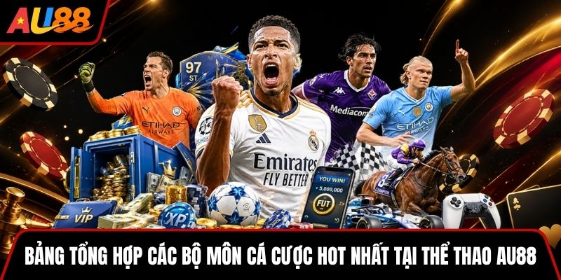 Bảng tổng hợp các bộ môn cá cược hot nhất tại Thể thao AU88